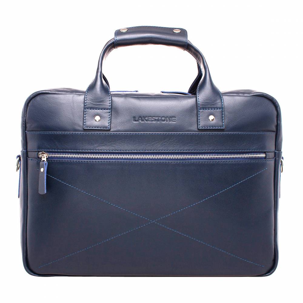 Деловая сумка Bartley Dark Blue Деловая сумка Bartley Dark Blue<p>Сумка, которая станет безупречным дополнением делового образа, созданного преуспевающим мужчиной. Этот аксессуар смотрится невероятно стильно, дорого и надежно. </p><p>Изделие будет отлично держать форму, даже когда его недра абсолютно пусты. Это возможно благодаря жесткому дну и боковым стенкам. Внутри хватит места для всех необходимых вещей: для электроники, документов, портмоне, канцелярии и пр. </p><p>Снаружи аксессуар дополнен карманами на молнии, которые несут не только функциональную, но и эстетическую нагрузку. Что касается способа транспортировки сумки, то их два: в руках и на плече. Причем ручки имеют удобный держатель, а ремень отстегивается, если в нем нет необходимости.&nbsp;</p><br>